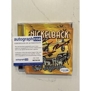 NICKELBACK Get Rollin CD Signed Card FULL BAND Insert Autograph ACOA #20